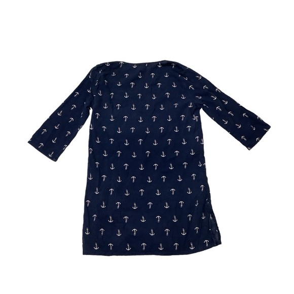 J Crew Factory Top Sz XS Navy Anchors - Picture 2 of 7